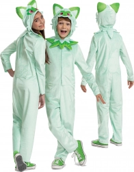 Costum pentru copii POKEMON Sprigatito kigurumi 127–136 cm (7–8 ani)