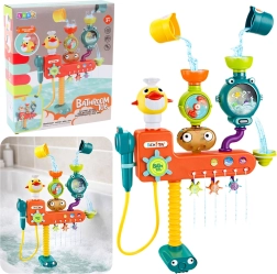 Jucărie de baie cu turnare, cu rățușcă, mori de vânt și cănuțe