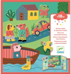 Abțibilduri repoziționabile pentru cei mici Animăluțe DJECO