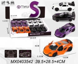 Mașinuță metalică 1:32 cu uși deschise și mecanism pull-back