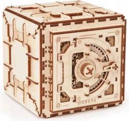 Seif mecanic din lemn UGEARS – puzzle 3D cu 179 piese