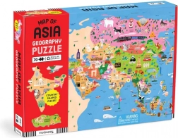 Mudpuppy Puzzle Geografic Harta Asiei 70 piese