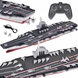 Navă portavioane RC 1:1000 – model cu telecomandă, cu mini avioane