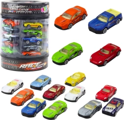 Set de mașinuțe metalice în tub 1:64 – mașini sport moderne, 25 buc.