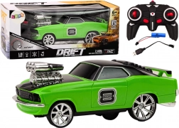 Mașină RC de drift 1:18 cu lumini și sunete – verde