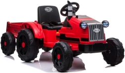 Tractor electric cu remorcă, roșu