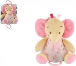 Elefant muzical de pluș TULILO 18 cm roz