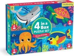 Puzzle Mudpuppy ocean – set 4 în 1