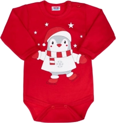Body pentru bebeluși cu mânecă lungă New Baby Winter Penguin