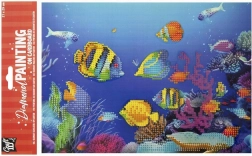 Pictură cu diamante pe placă Peștișori 29 × 21 cm