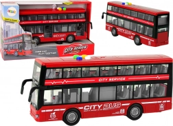 Autobuz etajat cu lumini și sunete 1:16 – Roșu