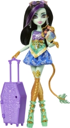 Monster High Secrete înfricoșătoare Jinafire Long cu accesorii de călătorie