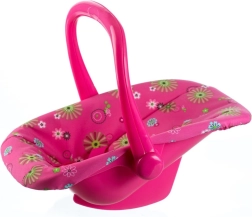Marsupiu și scaun auto Teddies pentru păpuși, cu husă florală
