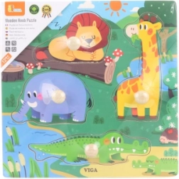 Puzzle din lemn - animale sălbatice
