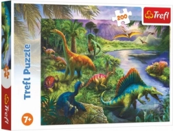 Puzzle Trefl dinozauri prădători 200 piese