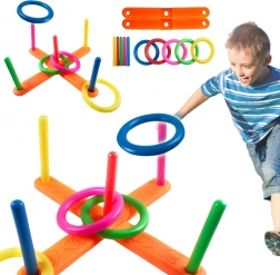 Joc de aruncat inele la țintă – set colorat din plastic