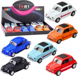 Mașinuță clasică metalică de colecție cu motor, uși care se deschid 1:36