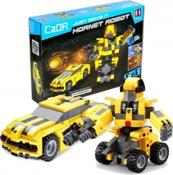 Set de construcție CaDA Hornet robot și mașină 2‑în‑1 cu mecanism cu recul, 267 piese
