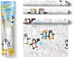 Fețe de masă de colorat 3 buc - Pinguini veseli