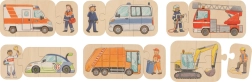 Puzzle din lemn vehicule 6în1 goki