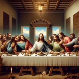 Pictură cu diamante Cina cea de Taină 30x40 cm