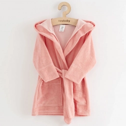 Halat de baie din frotir pentru copii cu glugă NEW BABY Comfortably, roz