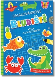 Labirint de colorat Concorde – desene de colorat distractive cu puzzle-uri pentru copii