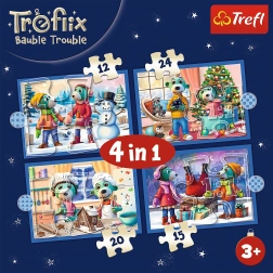 Puzzle progresive Treflíci Crăciun 4 în 1