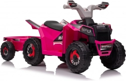 ATV roz XMX630T cu baterie, cu remorcă