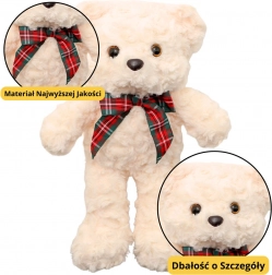 Ursuleț de pluș cu Fundă Alb 30 cm