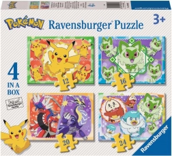 Puzzle Pokémon 4 în 1 (12, 16, 20, 24 piese) RAVENSBURGER