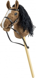 Hobby horse Milly Mally ponei de pluș maro pe bâtă