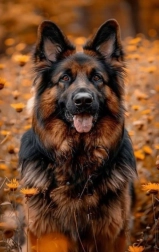 Norimpex pictură cu diamante ciobănesc german în flori 30 × 40 cm