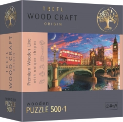 Puzzle TREFL Wood Craft Origin Palatul Westminster cu Big Ben, 501 piese