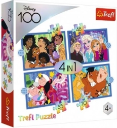 Puzzle 4 în 1 Lumea veselă DISNEY