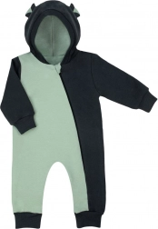 Salopetă din tricot cu glugă Nicol Olaf pentru bebeluși