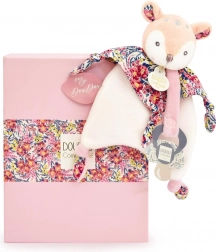 Set jucărie Doudou cu suport pentru suzetă Bambi