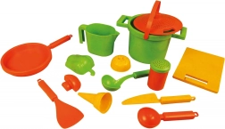 lena eco set de gătit pentru nisip, 14 piese