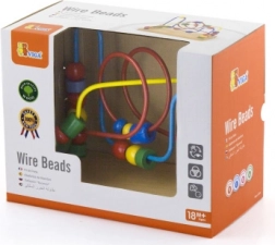 Labirint din mărgele din lemn pentru copii