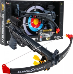 Arbaletă pentru copii (6+) Set sport 7 piese + Țintă + 5 săgeți + Vizor