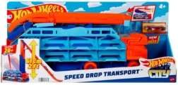 Transportor Hot Wheels City 2 în 1 cu coborâre epică de 60 cm