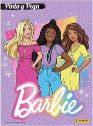Caiet de colorat cu autocolante Barbie A4