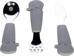 Set FreeON de tacâmuri din oțel inoxidabil gri