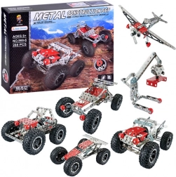 Blocuri de construcție metalice 288 piese 6‑în‑1 ZA3870