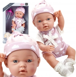 woopie royal bebeluș drăgălaș în hăinuțe roz 36 cm