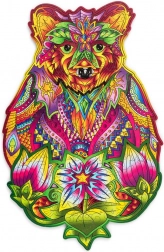 Puzzle din lemn colorate – urs