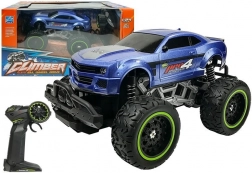 Mașină RC off-road cu roți înalte 1:24 – Albastru