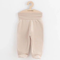 Pantaloni cu botoșei pentru copii New Baby Classic II bej deschis 74