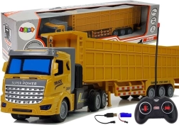 Camion RC cu remorcă mare 27 MHz 1:48 galben