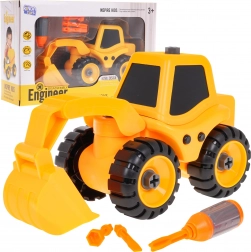 Betonieră de asamblat pentru copii 3+ cu șurubelniță și 3 biți – Excavator